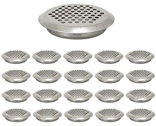 29mm Circular Air Vent Covers Stainless Steel Mesh Hole for Cabinet Bathroom Office Kitchen Ventilation 20 Pieces