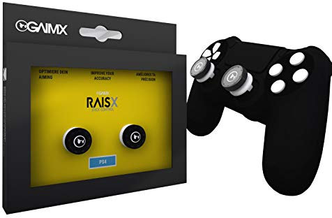 GAIMX RAISX PS5 PS4 Stick Control Aim-Hilfe/Zielhilfe - Aim-optimierer - Playstation 4 & 5 Zubehör- Thumbstick-Verlängerung mit auswechselbarem Grip-Caps