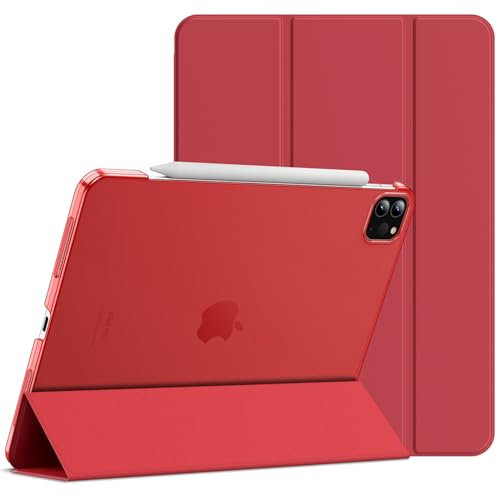 JETech Case for iPad Pro 11-Inch, 2022/2021/2020/2018 Model, Compatible with Pencil, Cover Auto Wake/Sleep (Red)