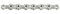 SunRace CNR1X Kette, Silber, 116 Links