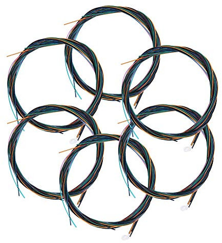 Farbige nylon gitarrensaiten stahl e-gitarre saiten ersatz folk gitarrensaiten gitarreninstrument ersatz