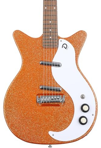 Danelectro Guitarra eléctrica '59M NOS ~ Flake de metal naranja