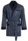 LEVERIE Elegante giacca da camera/vestaglia corta uomo con cintura e tasche, blu/rosso geometrico, S