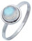 mantraroma Ring Silber Damen Regenbogen Mondstein Edelstein weiß schlicht modern