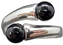 Echter Sterling Silber Ring Mit Schwarzem Onyx Solide Gestempelt 925