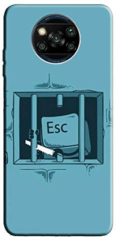 Mixroom - Soft TPU Silicone Back Case for XIAOMI Poco X3 (NFC) Fantasy Esc Keypad Button from Prison M617