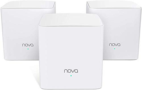 Tenda Nova Mesh MW5C - Sistema Router WiFi para Todo el Hogar (3 Unidades, Mu-Mimo, Seamless Roaming, Fast Ethernet, Control Parental, Funciona con Alexa)