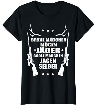 Mädchen Jägerin Jagd Jagd Hund Outdoor Jagd Jagen T-Shirt
