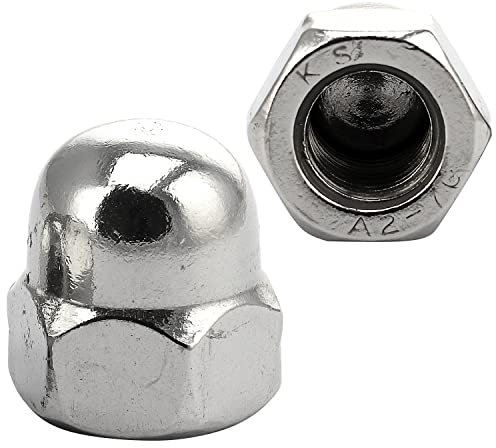 FASTON® Sechskant Hutmuttern M4 hohe Form (250 Stück) aus Edelstahl A2 V2A DIN 1587 Ziermuttern Sechskantmutter Sechskant-Hutmuttern Sechskantmuttern Kappenmuttern Hutmutter Edelstahlmuttern