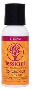 Jessicurl Spiralicious Gel, Zitrus-Lavendel, 2 Fl oz. Lockendefinierende Produkte für lockiges Haar, Haargel für lockiges Haar und Frizz-Kontrolle, für alle Haartypen