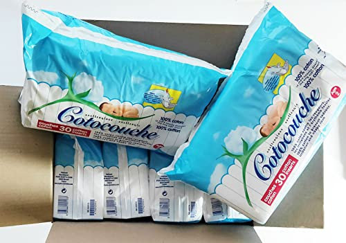 Tetra Medical - 180 Windeln (6 Packungen mit je 30 Windeln), 100 % Baumwolle