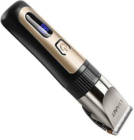LVAINIT Tagliacapelli da uomo, senza fili, ricaricabile, LCD, per la cura della barba e della barba da uomo, kit per la toelettatura di capelli, viso, barba, tagliacapelli elettrico professionale