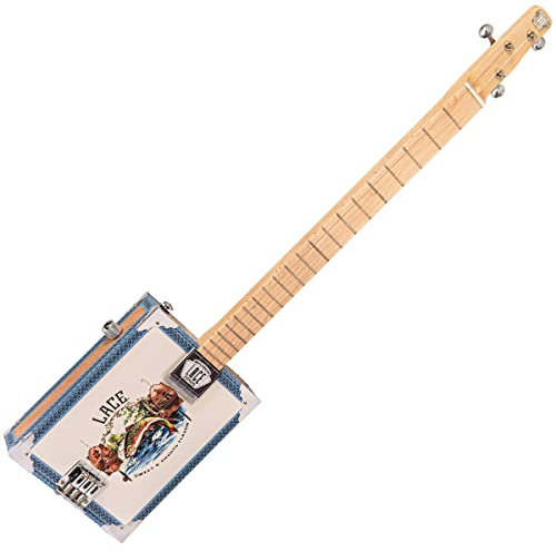 Lace Music Products CBG3008LACE ELECTRIC CIGAR BOX GUITAR - GONE FISHIN' - 3 STRING