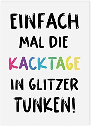 Postkarte Du bist SOWAS VON GENUG Geschenk Freundin Postkarte Du bist toll (Kacktage)
