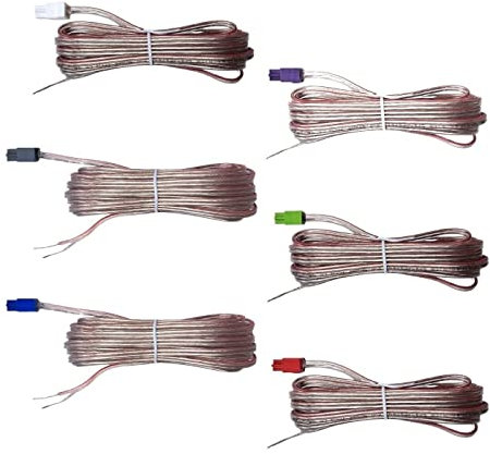 Cables de altavoz 6X Pcs Speaker Cables Sound Wires Cords Red Gray Compatible With Samsung Home Cinema System