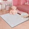 ORINOVA Teppich Schlafzimmer Grau Fellteppich Kunstfell 90x150 cm Flauschiger Teppich Wohnzimmer Kinderzimmer Weich Bettvorleger Waschbar Rechteckig