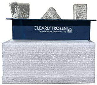 ClearlyFrozen High Capacity (Six 1.3” x 1.3” x 5” Ice Spears) Home Clear Ice Tray/Ice Maker With Multi-Size Mold Design Expandable to Six 1.3” x 2” x 5” Ice Slabs.
