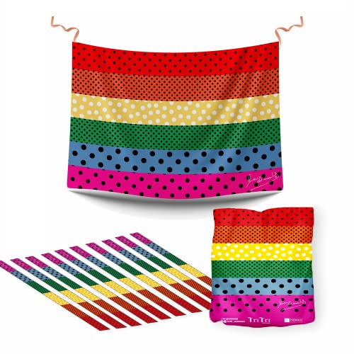 Bandera Orgullo 100 x 70 cm. Mantón LGTBI. Bandera gay, lesbiana. Pulseras orgullo y bolsa orgulloBalconeras día del Orgullo gay | E&B PORRAS