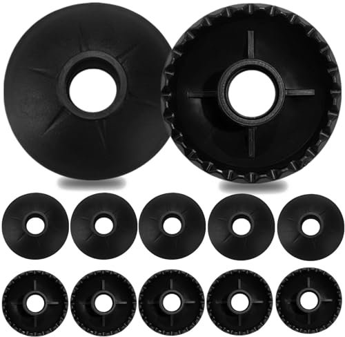 Herreicher Trekking Pole Basket Trekking Pole Basket Mud Ski Basket Nordic Walking Pads Asphalt Gummipuffer Trekkingstöcke Spitzen für Alle Gängigen Wanderstöcke Gehstock 15-16mm, 12 Stück