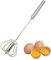 Egg Whisk, Hand Push Whisk Blender, Stainless Steel Egg Beater, Milk Frother, Rotating Push Mixer Stirrer for Whisking (1 PCS/Stainless Steel)