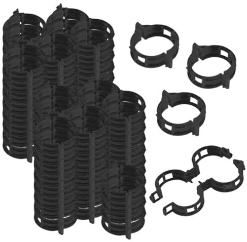 KOBONA 100 Stück Pflanzenreben-Schutz-Pfropf-Befestigungswerkzeug, Wiederverwendbare Pflanzenbindeklammer, Kunststoff-Tomaten-Gitterklammern for Weinreben, Gemüse wächst aufrecht und gesünde