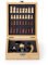 FOR ADVENTUR Set de Ajedrez y Vino de Bambú – Incluye Sacacorchos, Decantador, Tapón y Recogegotas – Caja Estuche con Interior de Espuma – Regalo Elegante y Sostenible