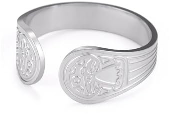 Hmsanase Ring Ringe Damen Bijouterie Herren Frauen Magic Mushroom Offene Ringe Verstellbarer Freund Fingerring Verstellbar Silber