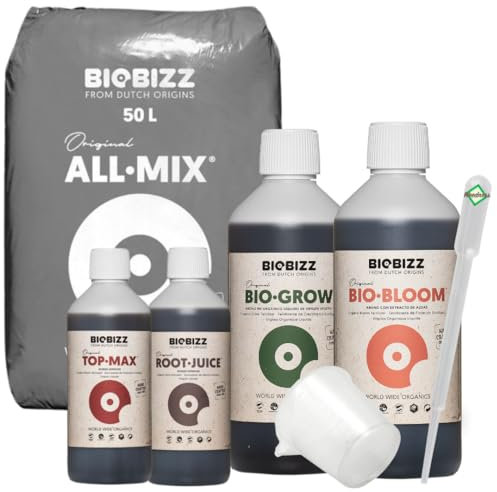 Weedness BioBizz All-Mix 50 Liter + Dünger Medium - Blumenerde Grow Indoor Outdoor Bonsai Balkon-Pflanzen Palmen Bio Kokos