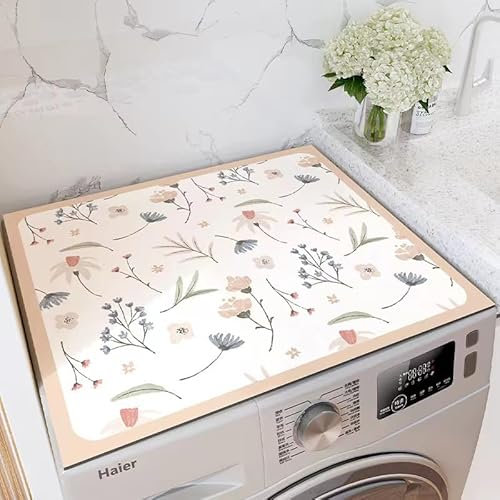 Koqit Waschmaschinenauflage, Universal Waschmaschinen Staubschutz,Abdeckung für Waschmaschine,Kühlschrank Waschmaschinenabdeckung,Waschmaschine Staubschutzhülle 60x60cm[Energieklasse A++]