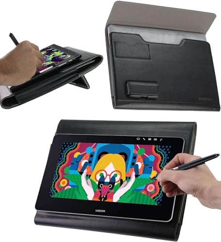 Broonel Étui Portefeuille en Cuir pour Tablette Graphique Compatible avec XP-Pen Artist Pro 16 (Gen 2)
