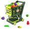 Grocery Shopping Cart Design Toy, Shopping Trolley Set, Kids Rollenspiel Grocery Cart Toy, Shopping Cart with Accessories 34,5 x 29,5 x 21 cm für Indoor, Outdoor, Mehrfarbig