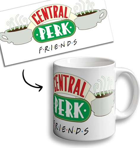 OOPS Taza Friends - Central Perk - Tazas Originales para Regalar - Regalos Frikis - Mug Cerámica. 330ml. (Central Perk)