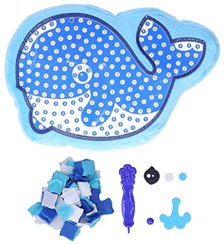 Ghzste Plüschtier-Kissen Zum Basteln, PP-Baumwolle, DIY-Stoff-Kunst-Sets für Kinder, kein Nähen, Machen Sie Ihr Eigenes Kissen, Kreative Lernaktivitäten für Kinder (Wal 33288)