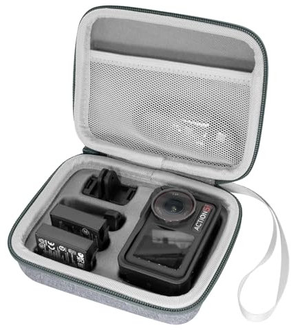 REYGEAK Osmo Action 5 Pro Tasche Case Hartschalentasche Reisetasche Tragetasche Für DJI Action 3/Action 4/ Action 5 Pro Kamera Zubehör (mittlere Größe)