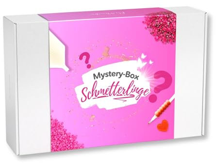 Picmondoo - Diamond Painting Mystery Box Schmetterlinge - Überraschungskiste mit verschiedenen Diamond Painting Artikeln