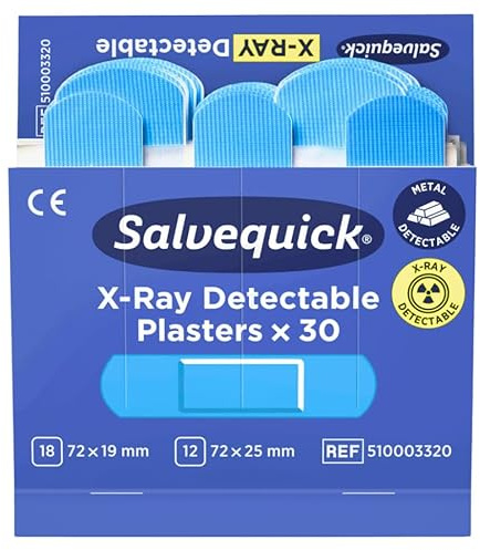 Salvequick X-Ray Detectable Pflaster REF510003320 (6 Pkg. zu je 30 Stk.)
