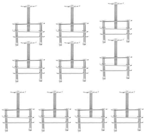 PAMINGONO Pinzas Metálicas para Tubos de Control de Flujo Abrazaderas de Tornillo Giratorio para Mangueras Juego de 10 Piezas Compactas y Portátiles para Laboratorio de Química y Biología