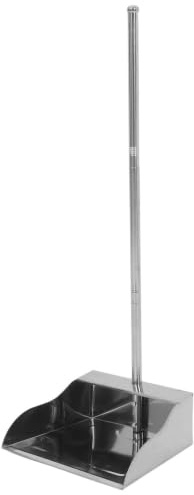 FUOYLOO Recogedor de Basura Grande de Acero Inoxidable Pala Vertical Ergonómica de 31 CM Resistente Agacharse para Limpieza Doméstica E Industrial en Interiores y Exteriores