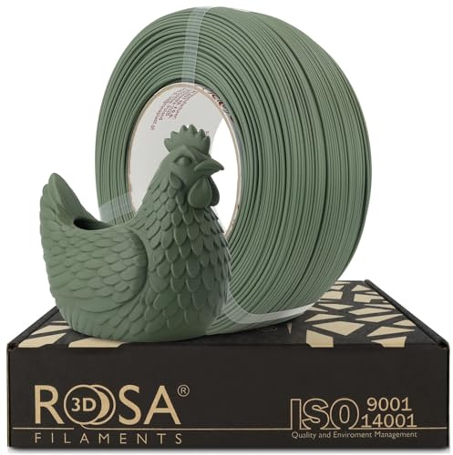 ROSA3D PLA Filament Speed 1,75mm für 3D-Drucker, Matt Salbeigrün Refill 1kg