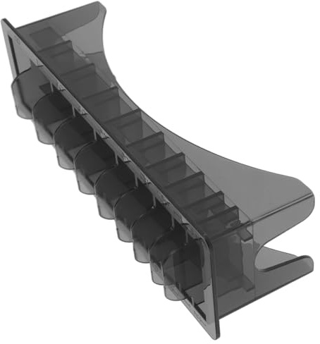 DOITOOL Black Plastic Rectangular Clipper Comb Holder Storage Box for Hair Clippers Combs with 10 Slots, Guard Holder Organizer Suitable for Home and Salon Use