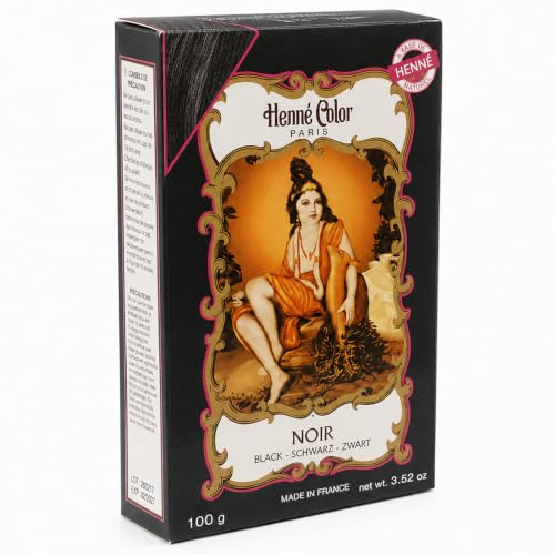 Agni Henna para Cabello en Polvo 100 g - Tinte Natural Vegetal sin Amoniaco - Coloración Capilar con Brillo y Volumen - Henna Natural para Teñir y Cuidar el Pelo (Negro, Polvo)