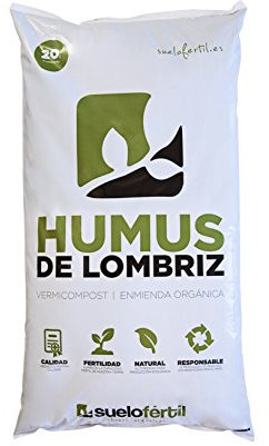 Humus de Lombriz Ecológico Suelo Fértil. (20 Litro_12kg)