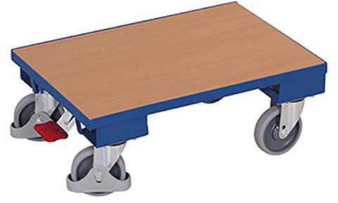 Euro System Roller mit Boden RAL5010 Enzianblau Rollwagen Kastenroller