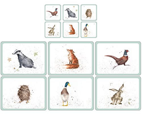 Pimpernel Wrendale Designs Set mit 6 Platzsets und Untersetzern (X0010568739, X0010268739)