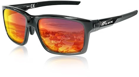 ICECUBE Verano Lunettes de soleil de sport polarisées UV400 avec fonction antidérapante et monture légère pour homme et femme lors de la conduite, de la course