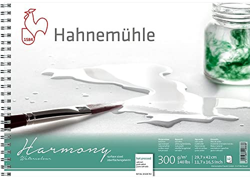 Hahnemuhle Harmony Watercolour Spiral Pad Hot Pressed A3 White 10628763