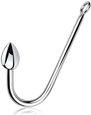 SXOVO Analhaken Bondage Anal Hook mit 40mm Kugel Stahl Metall Buttplug Hook (Groß)