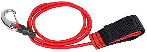 Einstellbar Elastisches Kajak-Kanu, 103 cm Stark Dauerhaft Paddel-Leine, Nylon Sicherheitsleine Heavy Duty Board Leash mit Karabiner für Paddeln/Kajakfahren/Angeln/Surfen/SUP(Rot)