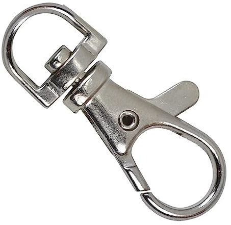 WedDecor Swivel Clip Trigger Snap Lobster Claps Hook Buckle Fastener for Purse, Keychain, Straps, Backpack, Hanging Item, Bag Accessories, Silver, 10mm, 50pcs