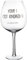 Les Vilaines Filles 38-VF-028 Verre à vin XL Carafe Verre à Pied géant 75cl Youpi C'est vindredi Transparent et noir Verre D12 x H25,5 cm